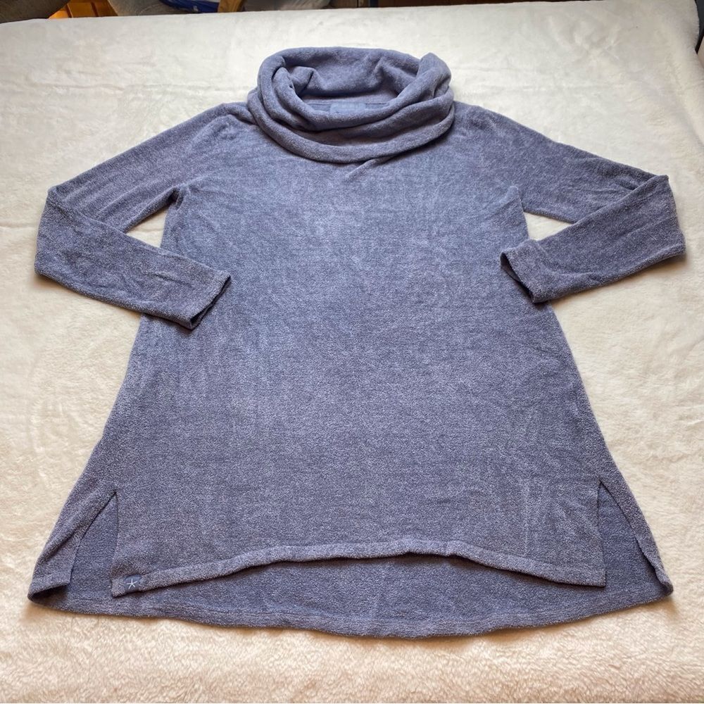 Barefoot Dreams Cozy Chic Ultra Lite Cowl Neck Tunic Length Top Size Small